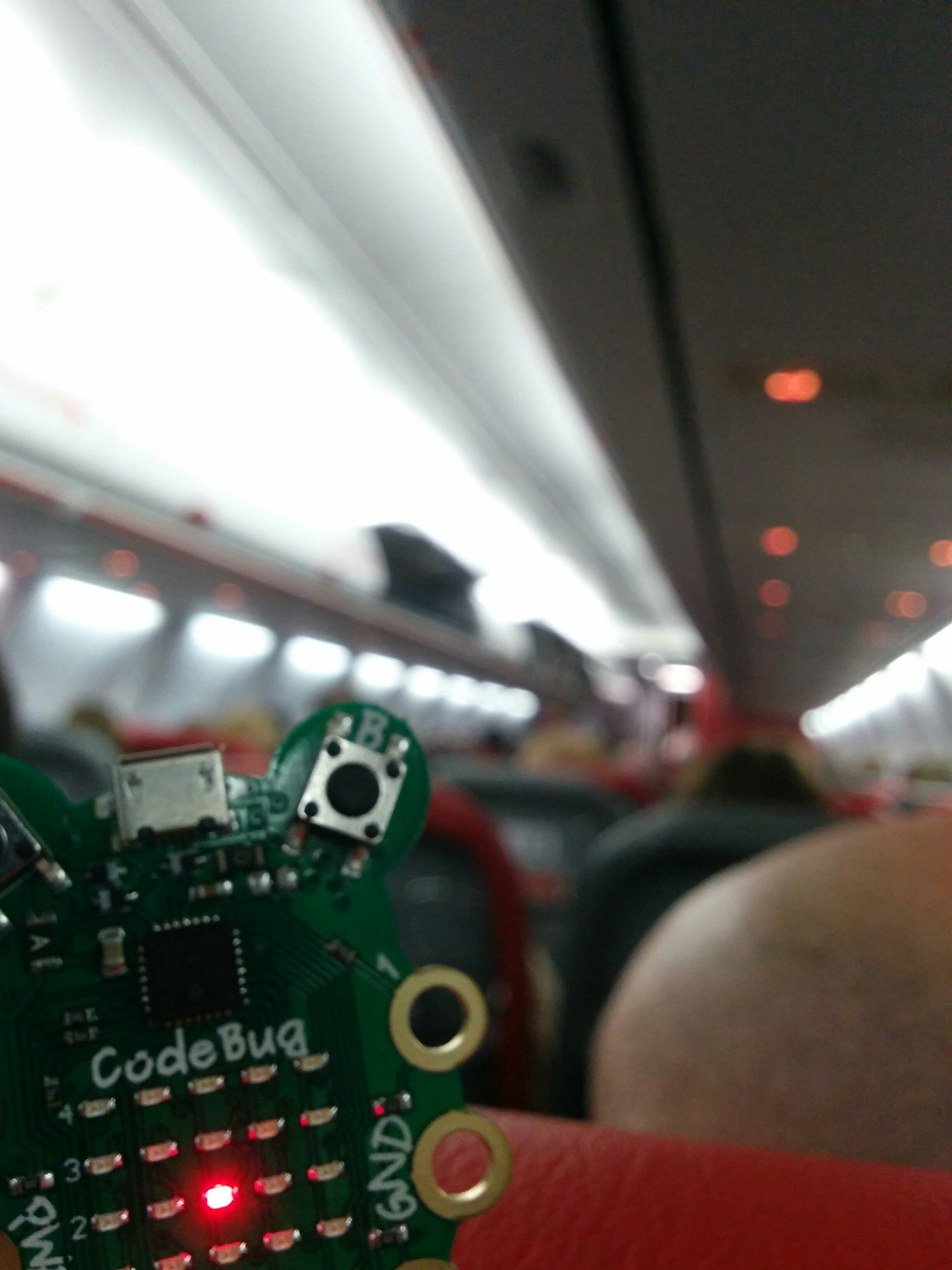 CodeBug on the plane to Rome