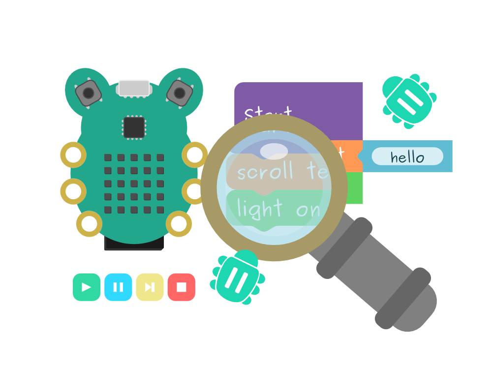 Debugging CodeBug graphic