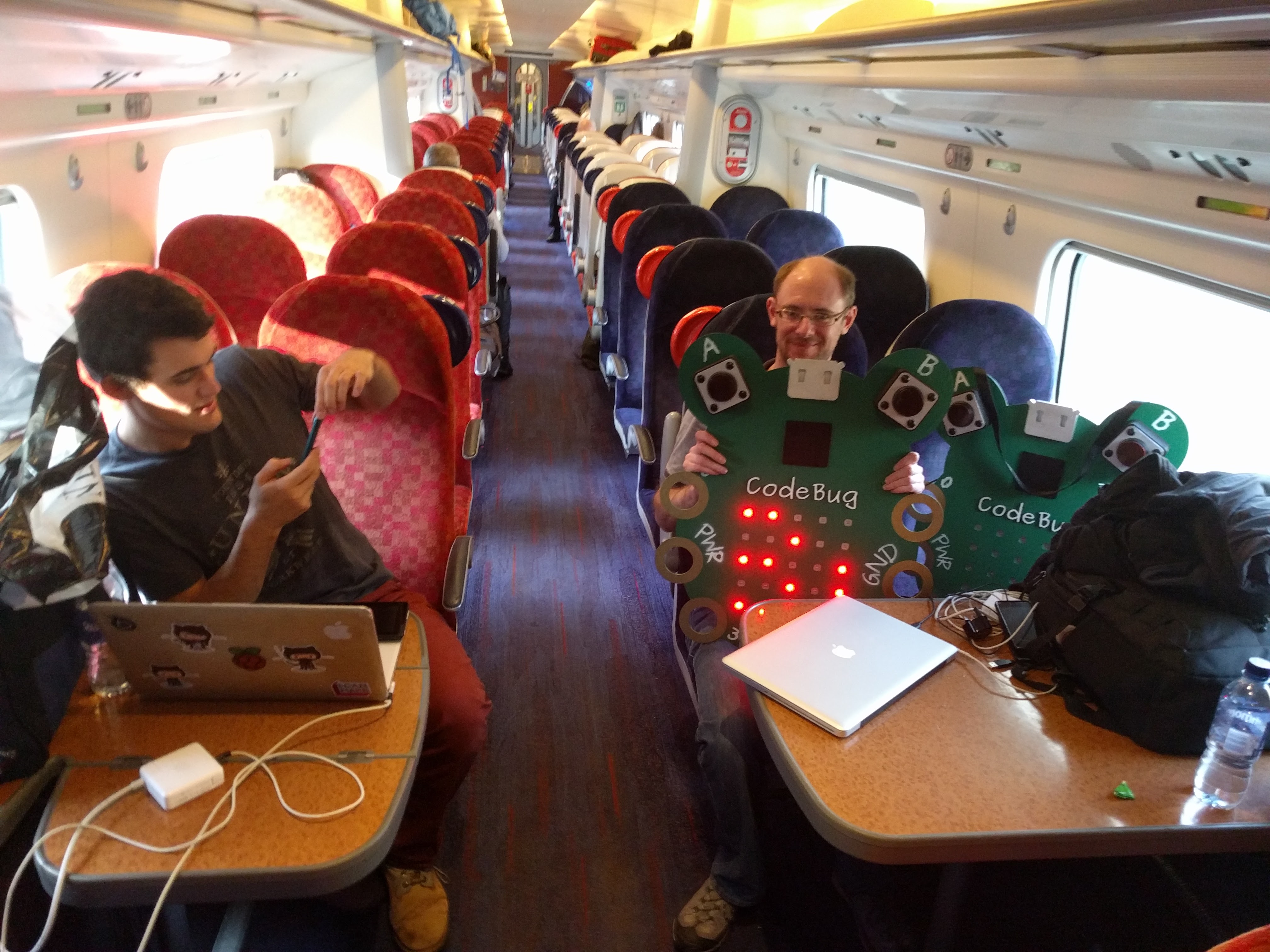 CodeBug's exciting train journey