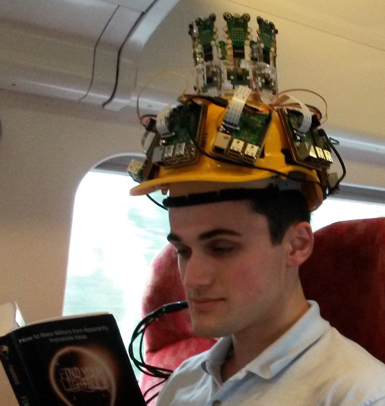 CodeBug Hat on train home